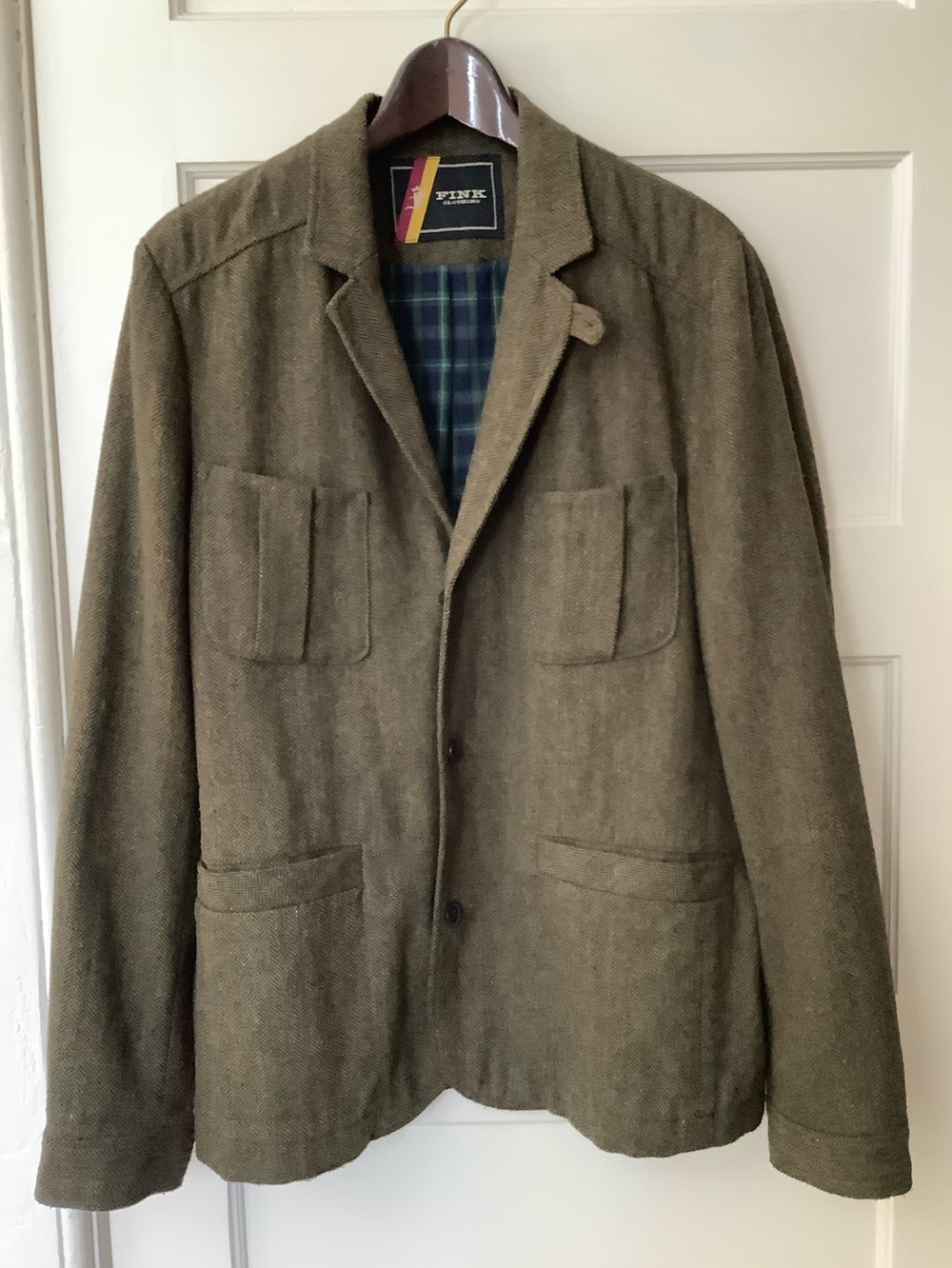 Y2K Urban Outfitters & Fink Collab Tweed Men’s Medium Blazer Jacket Boyfriend